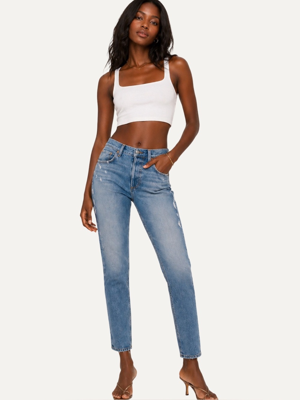 Agolde Mid Rise Skinny Jeans